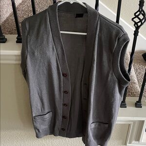 Men's V-Neck Sleeveless Sweater Vest - Gray